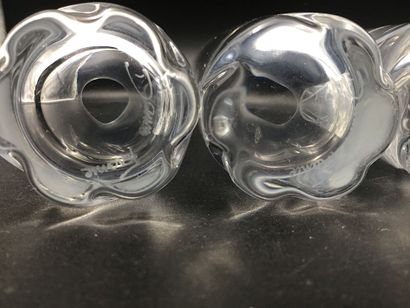 DAUM, 7 verres à liqueur, hauteur 7,5 cm.
5...