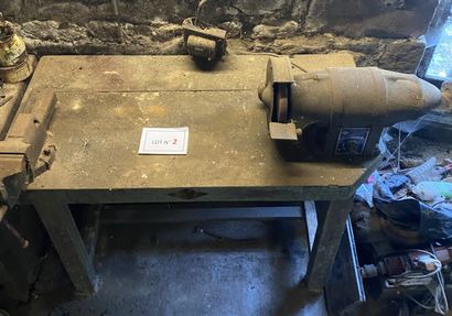 Ancien petit Établi (120X59X78Ht) en chêne,...