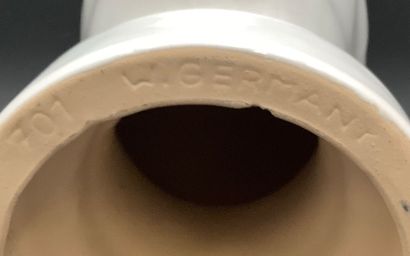 4 têtes / marottes en céramique émaillées...