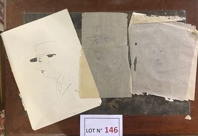 F. Lericolais(XXeme): Lot de 3 oeuvres dt...