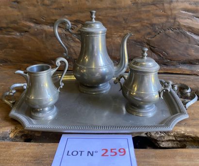 Étain Français XXeme : Bon service à café...