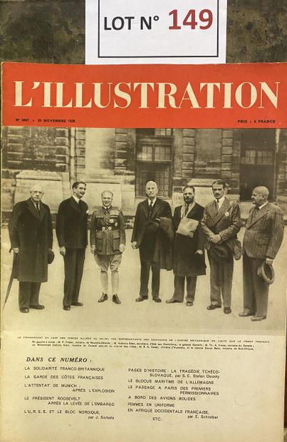 Lot de 5 revues «L’illustration» d’Aout,...