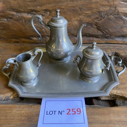 Étain Français XXeme : Bon service à café...