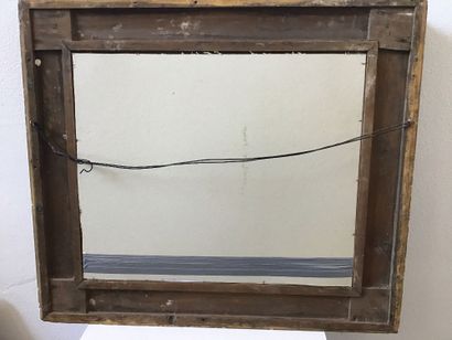 Reproduction dans un grand cadre bois et...