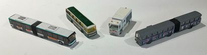 Lot de bus de différentes tailles de la RATP,...