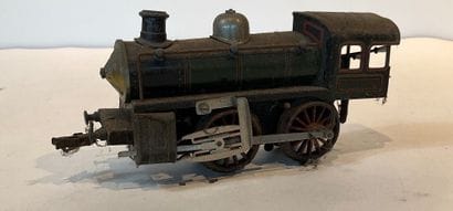 Lot de trains ancien, contenant des rails...