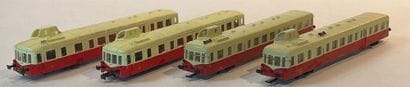 Lot de locomotives et wagons de la marque...