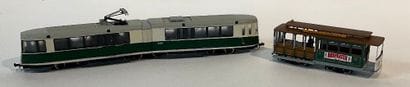 Lot de 13 tramways de marques BACHMANN, ROCO...