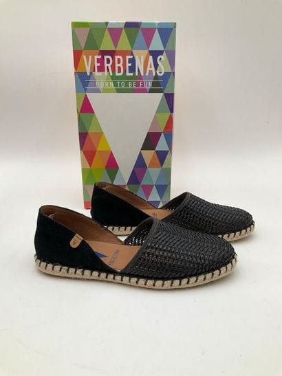 VERBENAS, modèle Carmen noir, croute de cuir/...