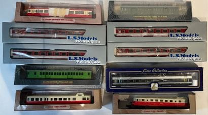 Lot de 10 wagons de marques: MICHELINES ET...