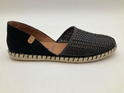 VERBENAS, modèle Carmen noir, croute de cuir/...