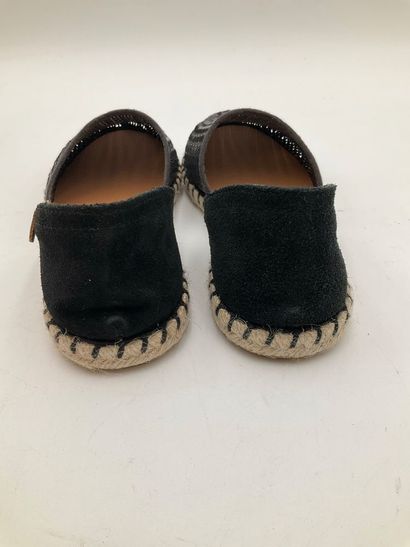 VERBENAS, modèle Carmen noir, croute de cuir/...