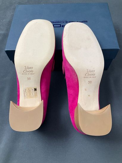 SPAZIOZERO8, leather pumps with interchangeable...