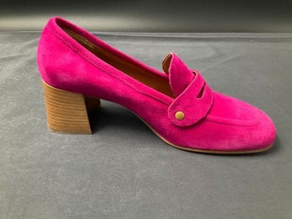 SPAZIOZERO8, leather pumps with interchangeable...