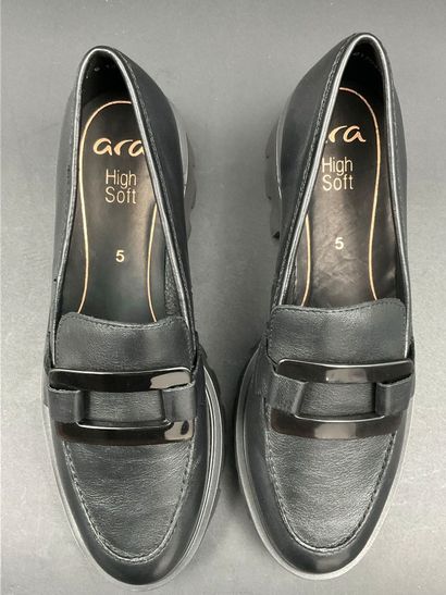 ARA, OXFORD-style loafers, size 38, black...