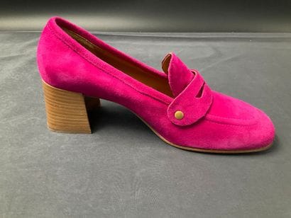 SPAZIOZERO8, leather pumps with interchangeable...