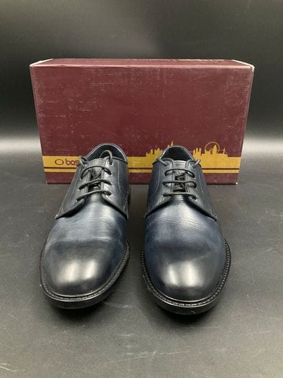 BASE LONDON, Keaton, leather, size 40, navy...