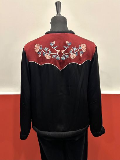ISABEL MARANT 
Burgundy and black bomber...