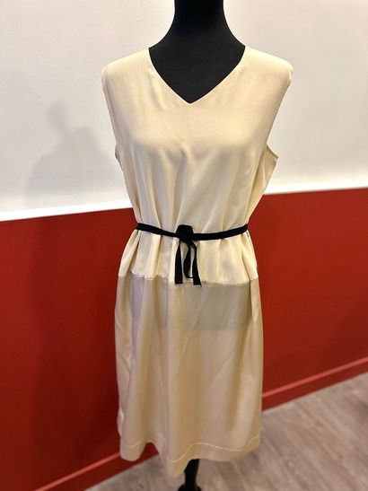 ERES 
Beige viscose and silk dress with removable...