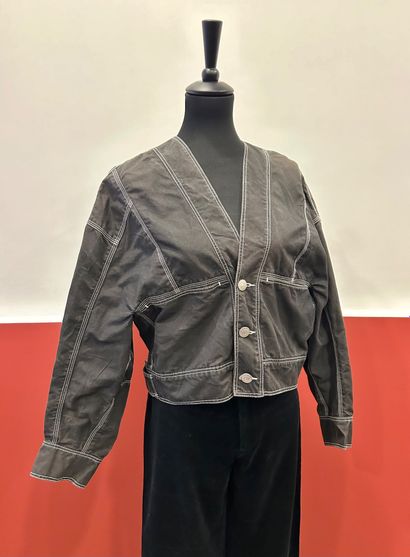 ISABEL MARANT 
Slim-fit jacket in faded black...