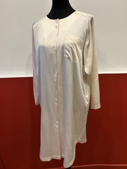 LES FOLIES D'ELODIE 
Beige 100% silk dress...