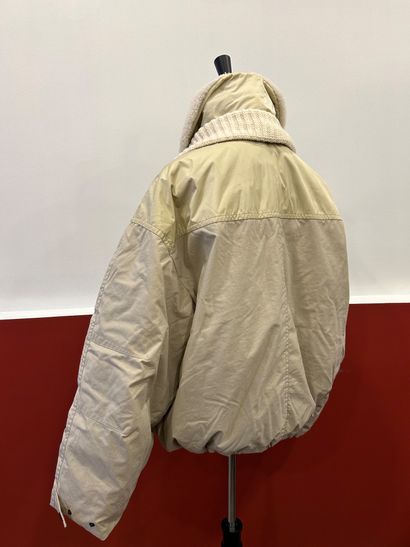 ISABEL MARANT 
Nylon and beige lambskin bomber...