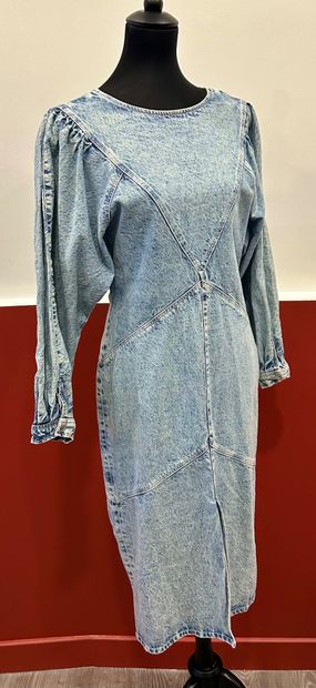 ISABEL MARANT 
Denim dress with puffed sleeves...