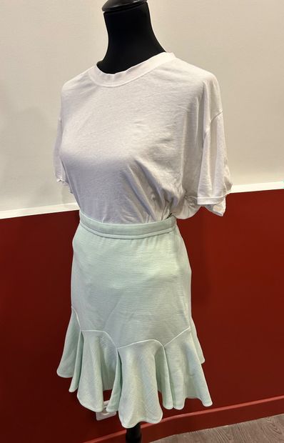 CARVEN 
Flounced skirt in viscose and virgin...