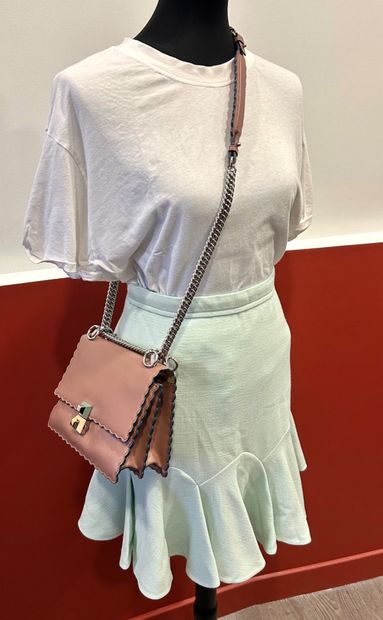 CARVEN 
Flounced skirt in viscose and virgin...