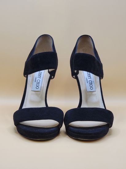 JIMMY CHOO 
Paire de sandales à talon en...
