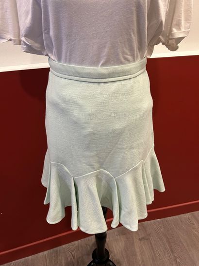 CARVEN 
Flounced skirt in viscose and virgin...