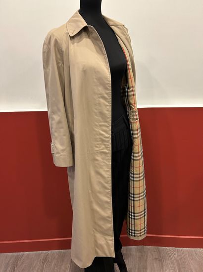 BURBERRYS
Beige cotton trench coat with two...