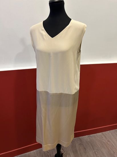 ERES 
Beige viscose and silk dress with removable...