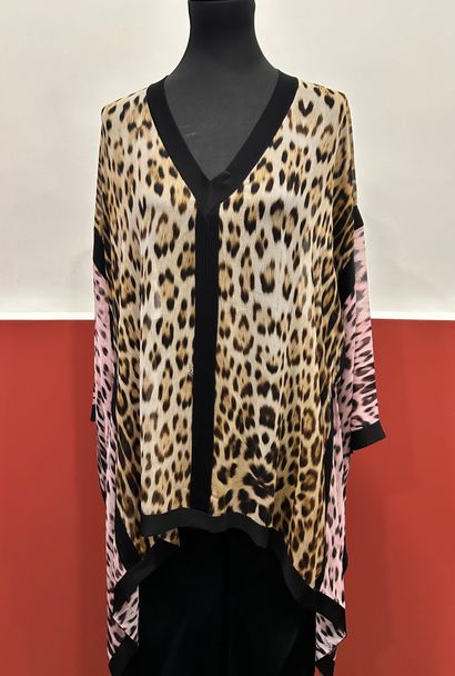 ROBERTO CAVALLI
Tunique beige rose et noire...