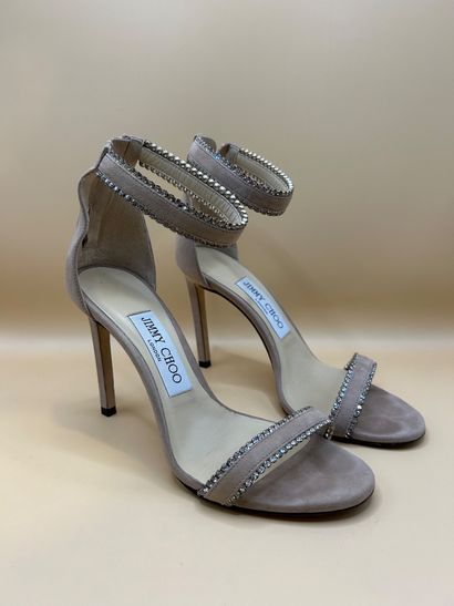 JIMMY CHOO 
Paire de sandales à talon en...