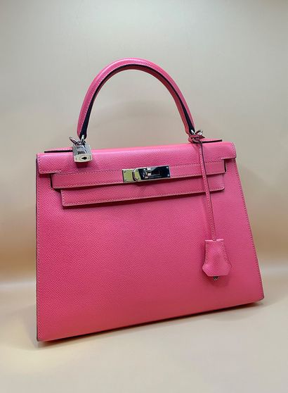 HERMES PARIS 
Sac Kelly sellier 28cm en veau...