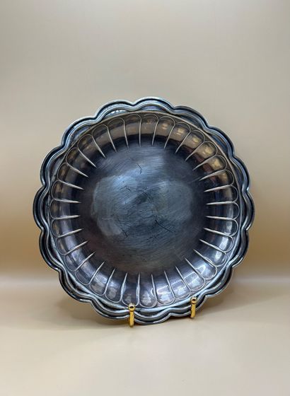Charles MARLEUX orfèvre 
Plat circulaire...