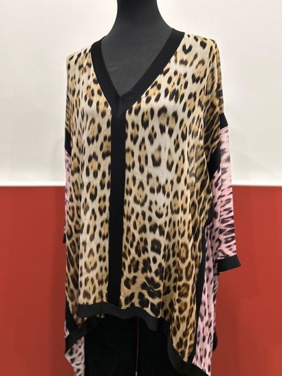 ROBERTO CAVALLI
Tunique beige rose et noire...
