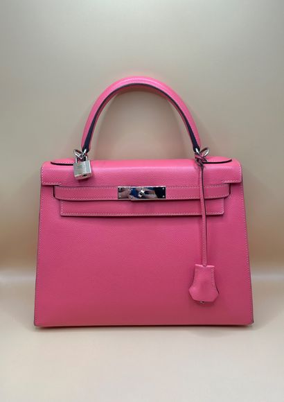 HERMES PARIS 
Sac Kelly sellier 28cm en veau...