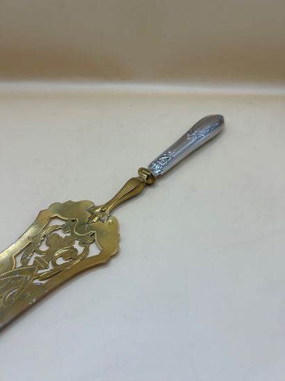 Filled silver and vermeil (950/1000) pie...