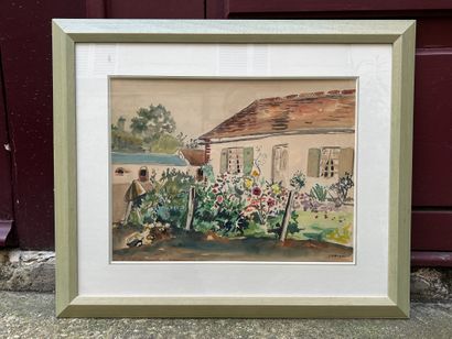 YVES BRAYER (1907-1990)
The Garden 
Watercolor...