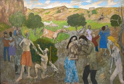 Grégoire MICHONZE (1902-1982)
Village Scene
Oil...