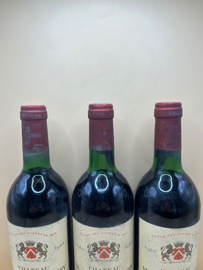 3 bouteilles, Margaux, Château Malescot St...