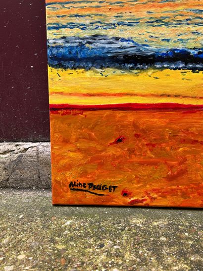 Aline POUGET (b. 1955) 
Study of a sunset,...