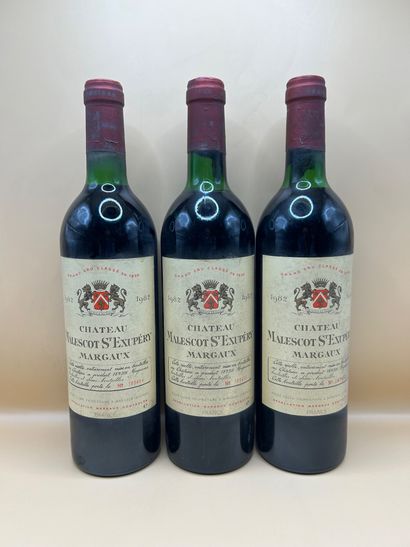 3 bouteilles, Margaux, Château Malescot St...