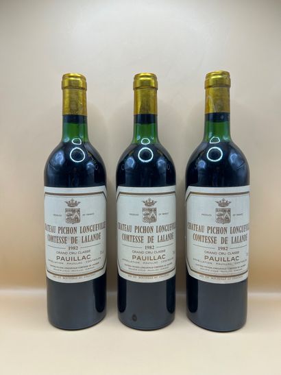3 bouteilles, Pauillac, Château Pichon Longueville,...