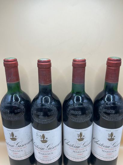 4 bouteilles, Margaux, Château Giscours,...
