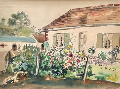 YVES BRAYER (1907-1990)
The Garden 
Watercolor...