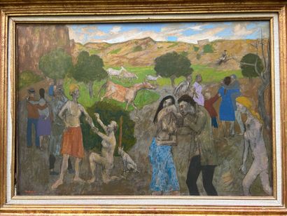 Grégoire MICHONZE (1902-1982)
Village Scene
Oil...