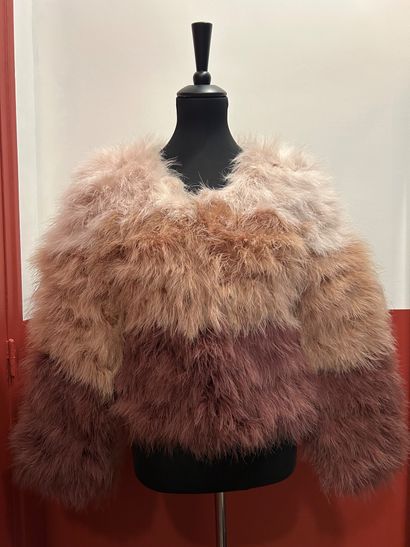 PELLESSIMO 
100% turkey fur short jacket...
